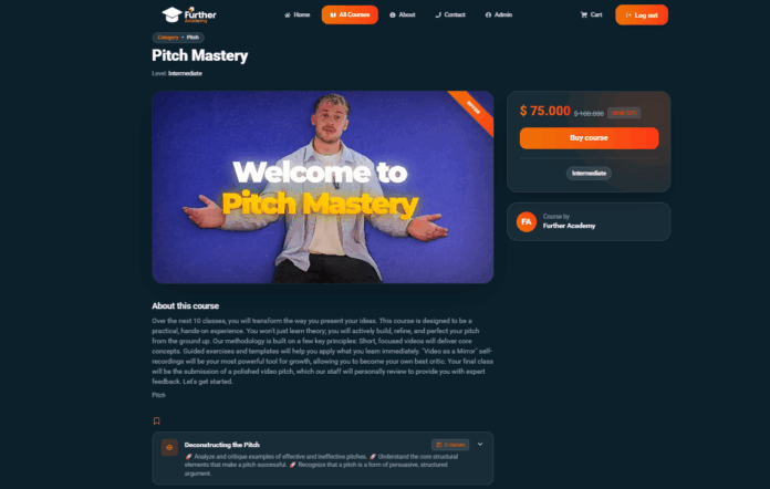 Further Academy - curso Pitch Mastery