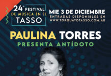 Paulina Torres presenta antidoto el 3 de diciembre en el CC Torquato Tasso